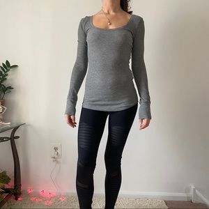 Grey Long Sleeve Thermal Shirt